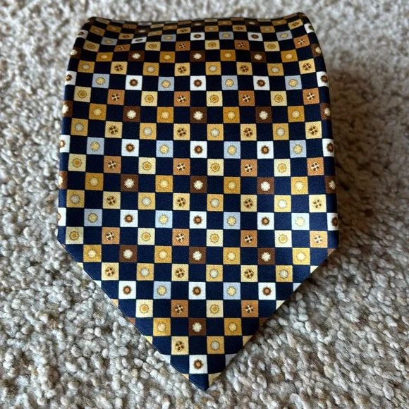 *Luxury* Stefano Ricci Men’s Geometric Medallion Silk Neck Tie Made in Italy - Picture 1 of 7